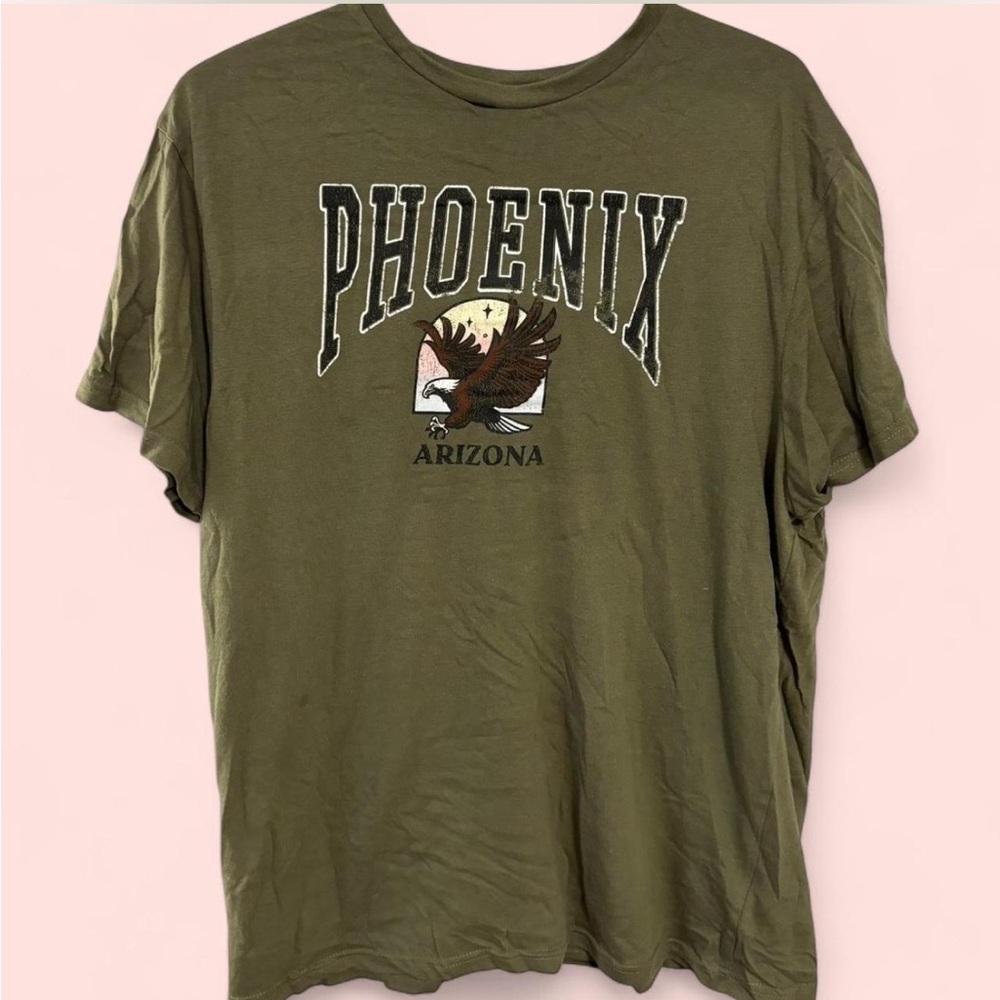 Phoenix Arizona Graphic Olive Green T-Shirt
